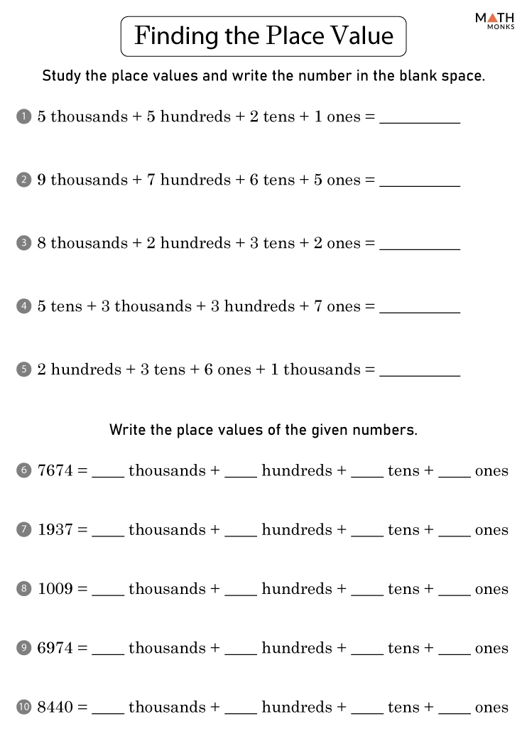 Place Value Worksheets 3rd Grade With Answer Key Worksheets Library