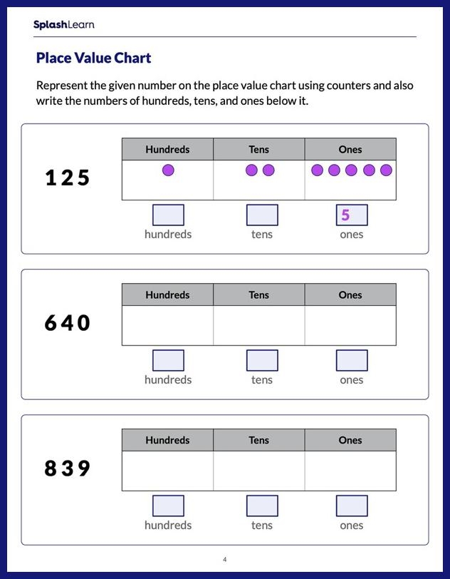place value worksheets for 3rd graders