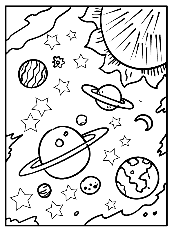 free coloring pages planets