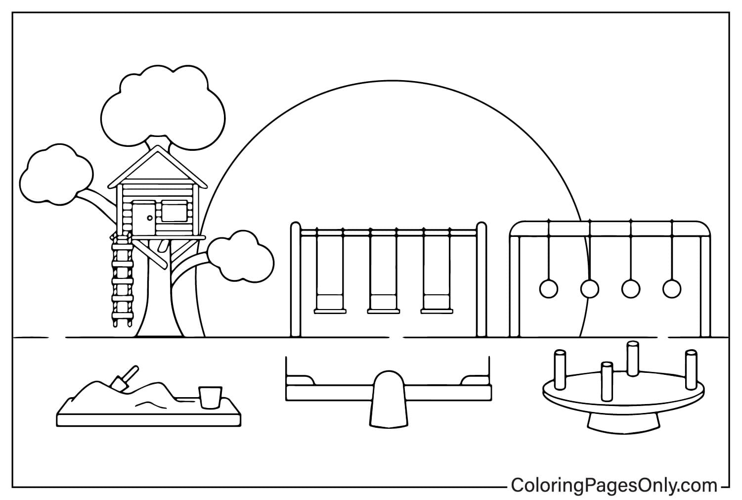 Playground Coloring Sheet Free Printable Coloring Pages
