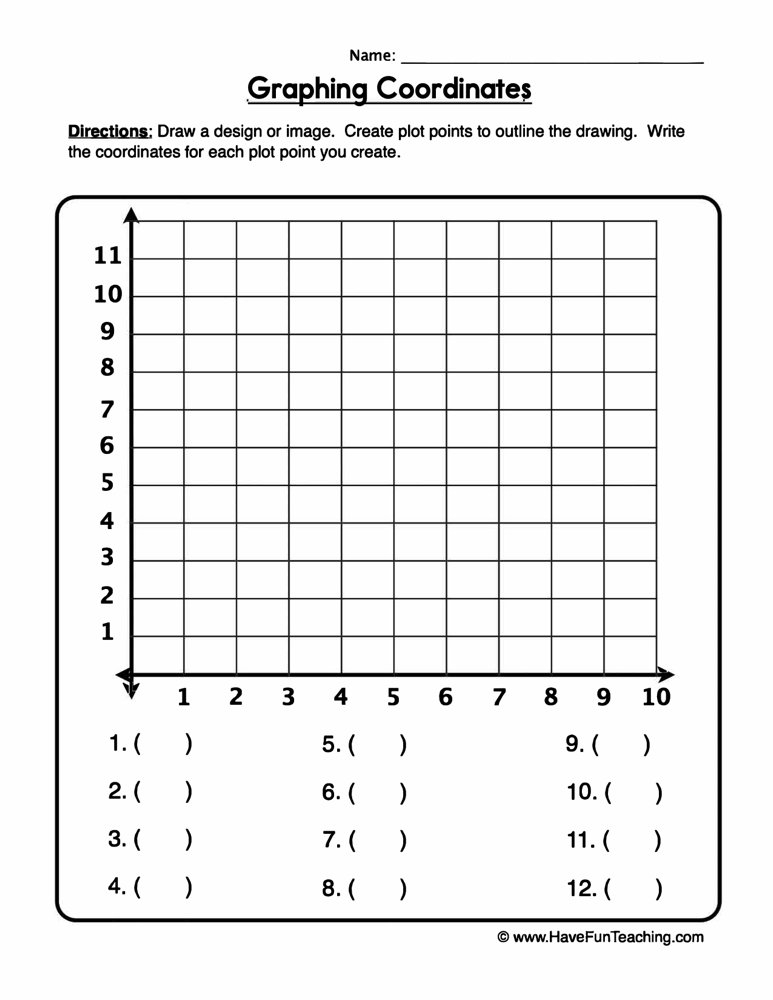 Plotting Graphing Coordinates Worksheet Have Fun Teaching 