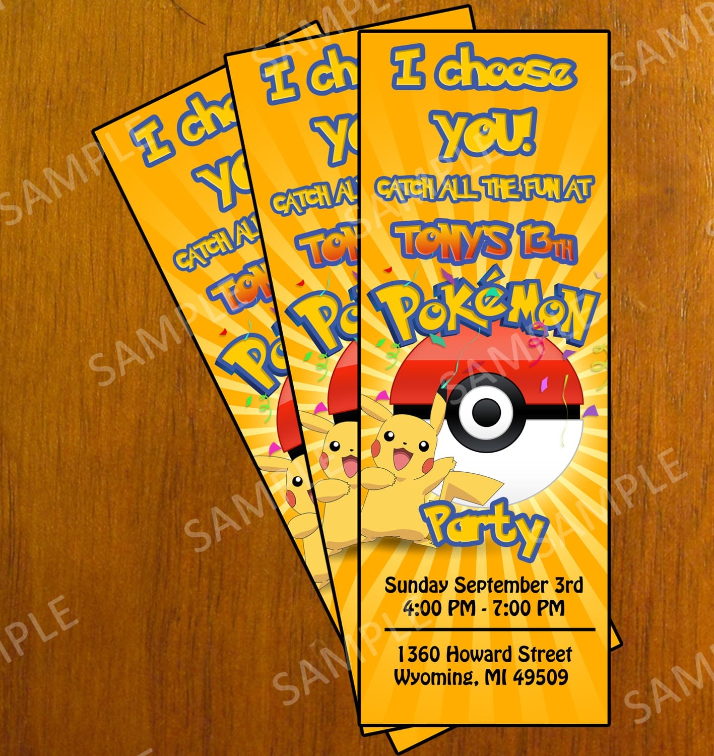 Pokemon Invitation Printable Free