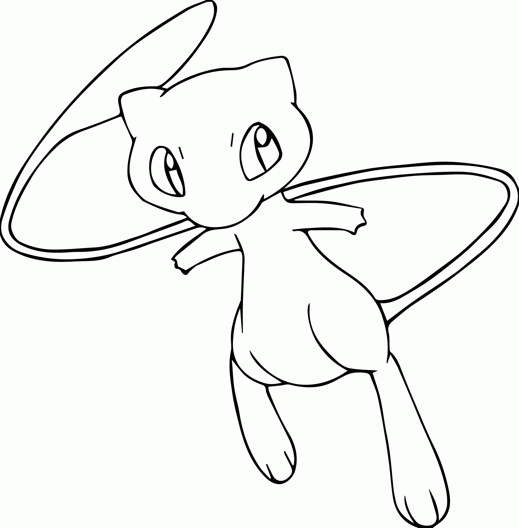 Pokemon Mew Coloring Page Coloring Home