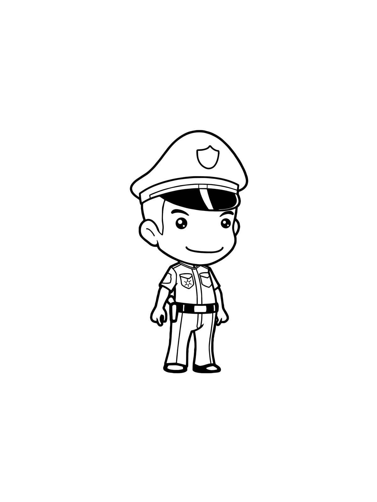 Coloring Page Of A Police Officer
