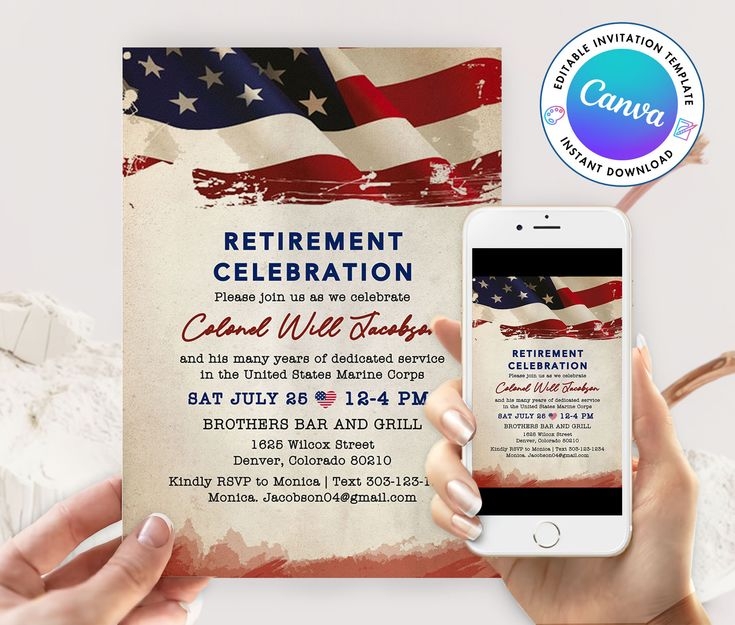 Police Retirement Invitation TEMPLATE Police Invitation Printable 