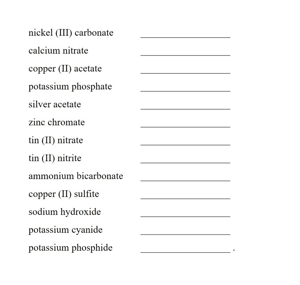 ion worksheet