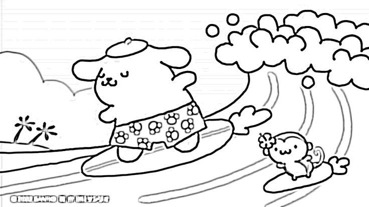Pompompurin Coloring Page