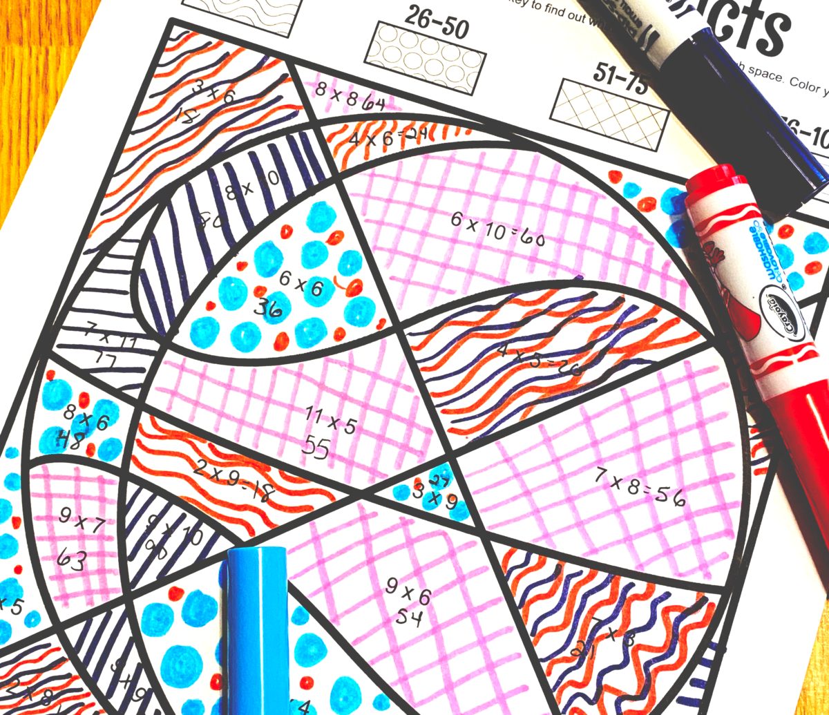 Pop Art Products Basketball Colour By Number Worksheet Teach 