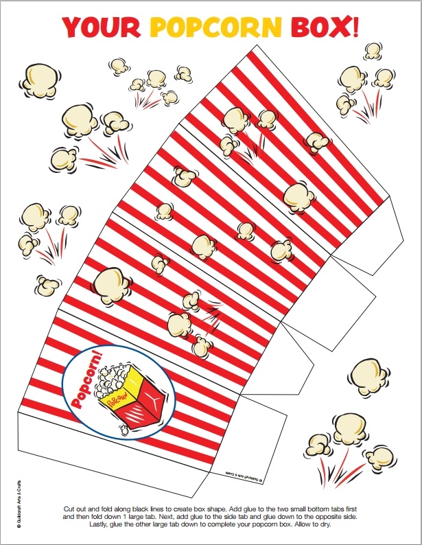 popcorn template printable free