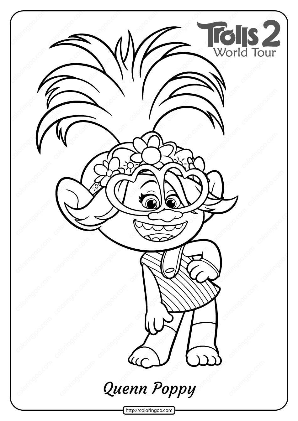 Poppy Troll Coloring Pages Coloring Home