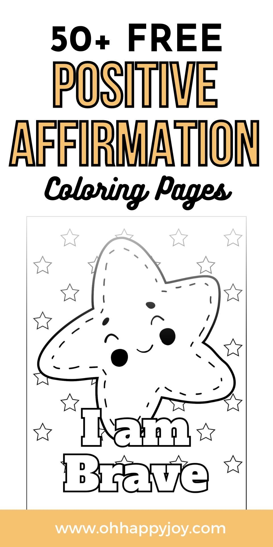 Positive Affirmation Coloring Pages Oh Happy Joy Positive