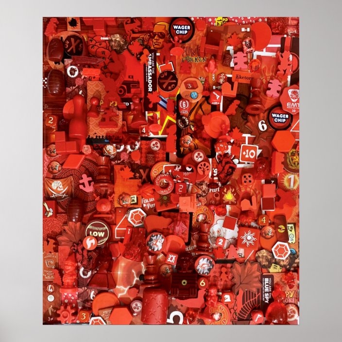 Poster Red Board Game Components Poster Zazzle