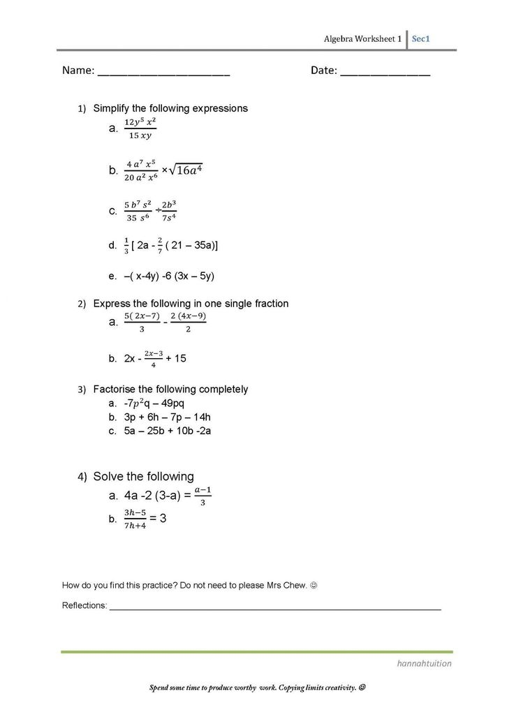 Pre Algebra Worksheets For 8th Graders Algebra Worksheets Algebraic 
