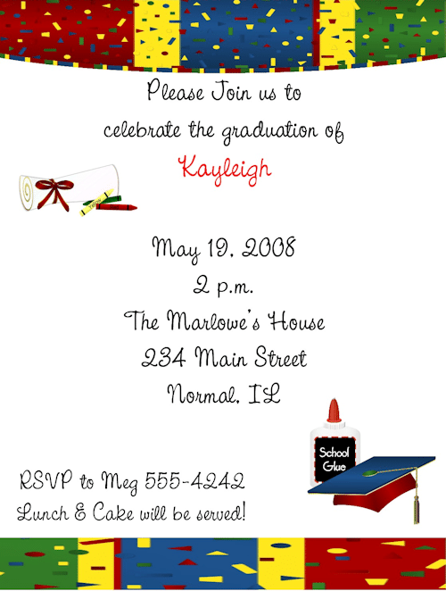 Pre K Graduation Invitation Template