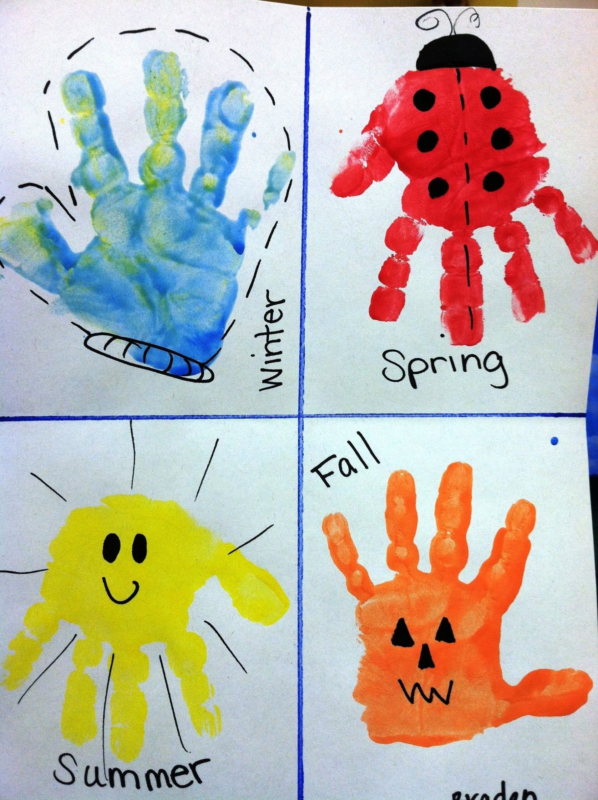 hand print craft for preschoolers