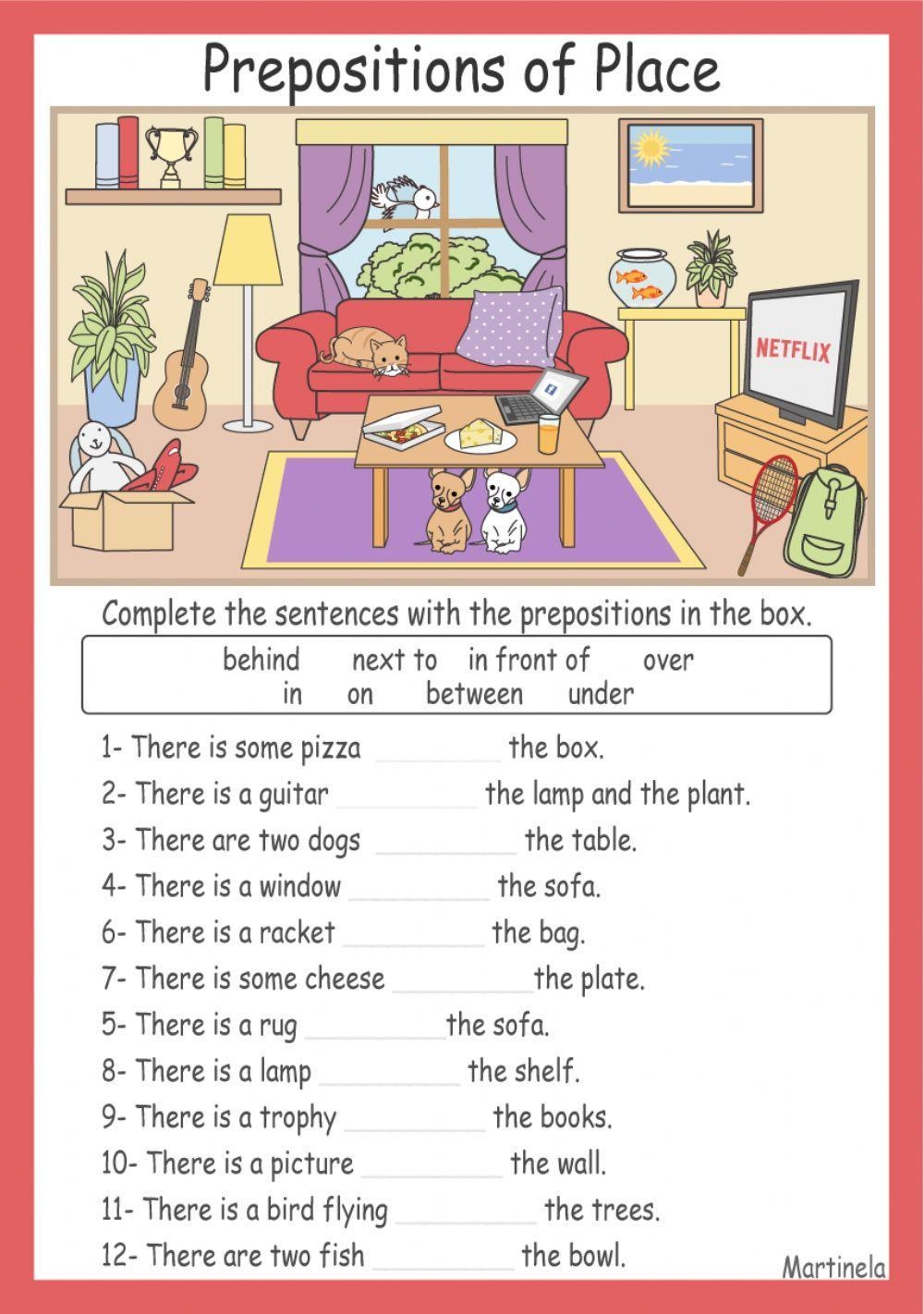 PREPOSITIONS OF PLACE ESL Worksheet By Donapeter Worksheets Library