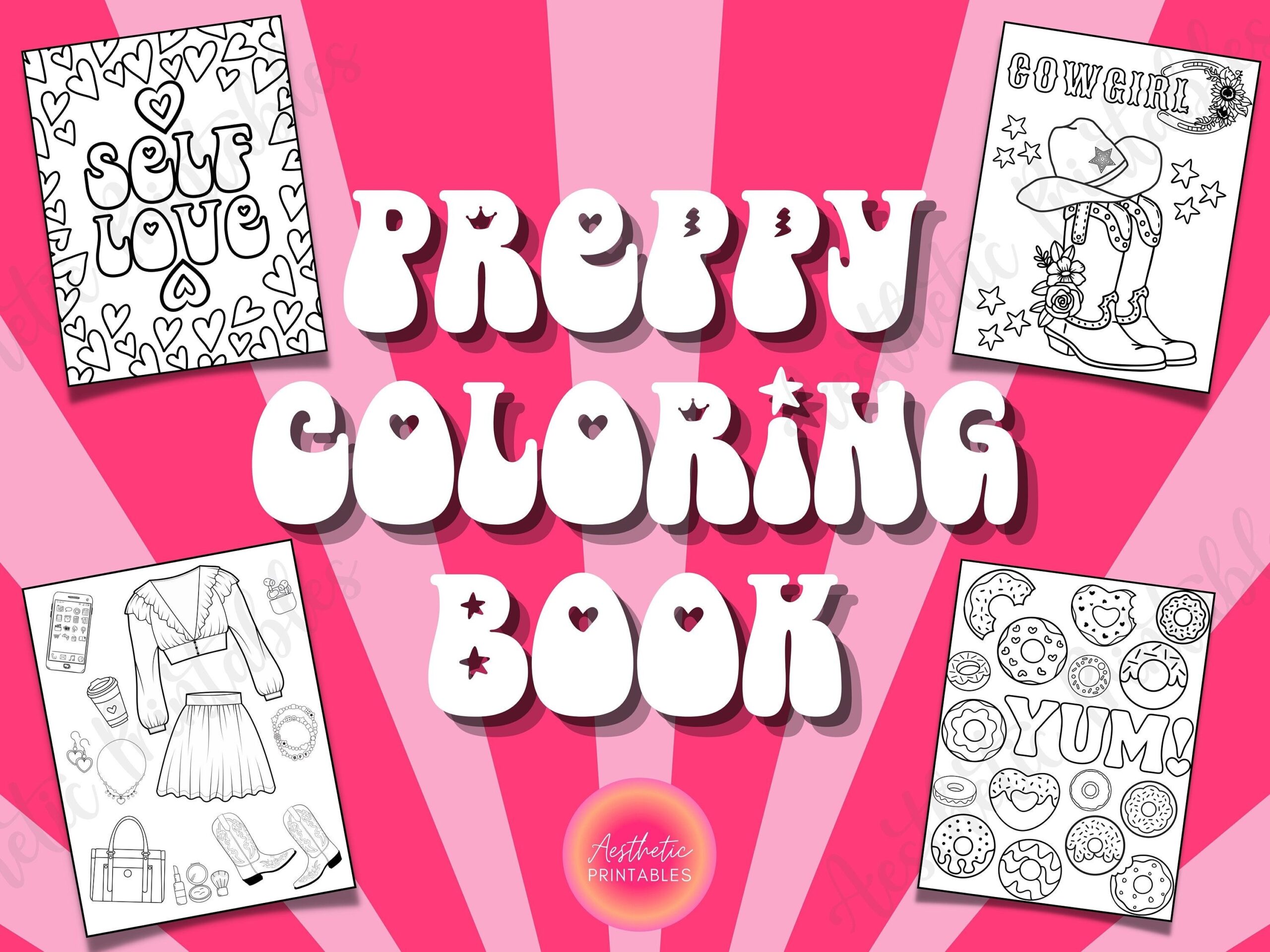 Preppy Coloring Page