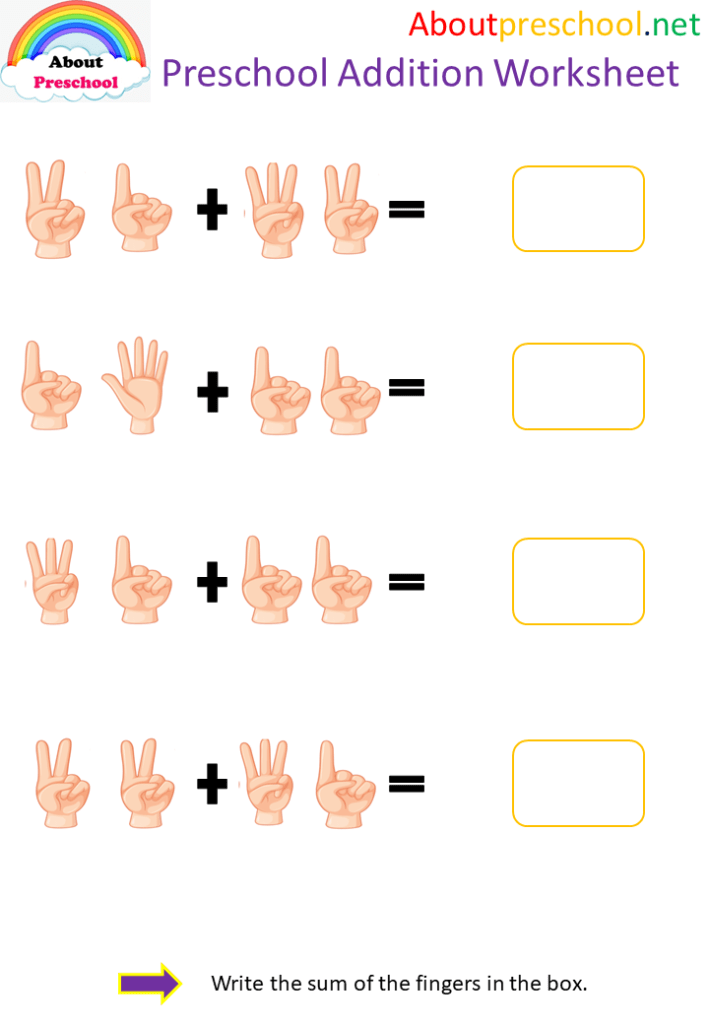 Preschool Addition Worksheets 6 About Preschool