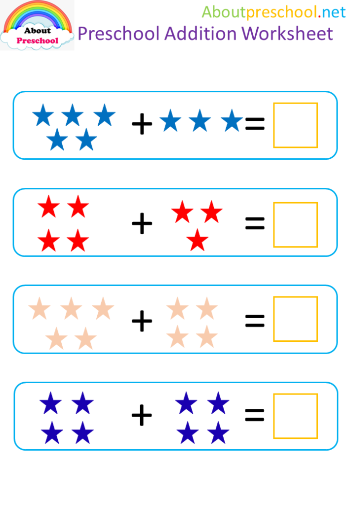 Preschool Addition Worksheets 6 About Preschool