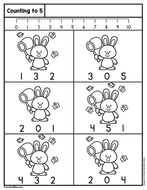 Preschool Counting Worksheets Preschool Mom Worksheets Library