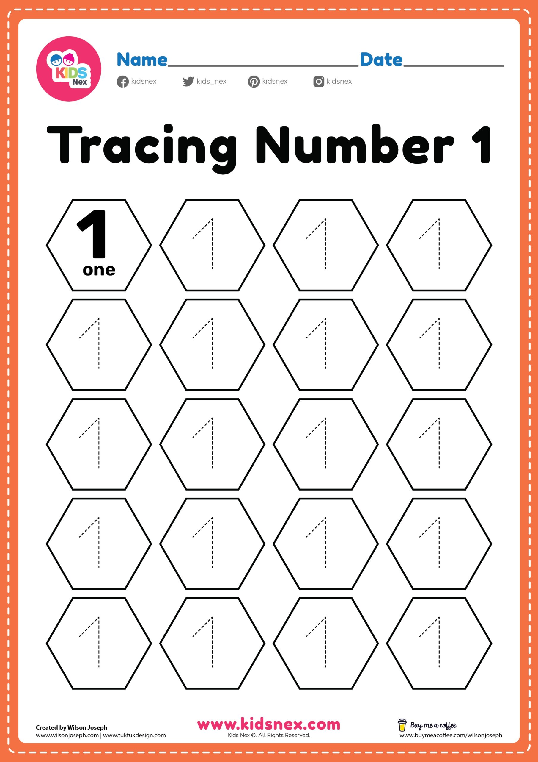 number worksheet preschool