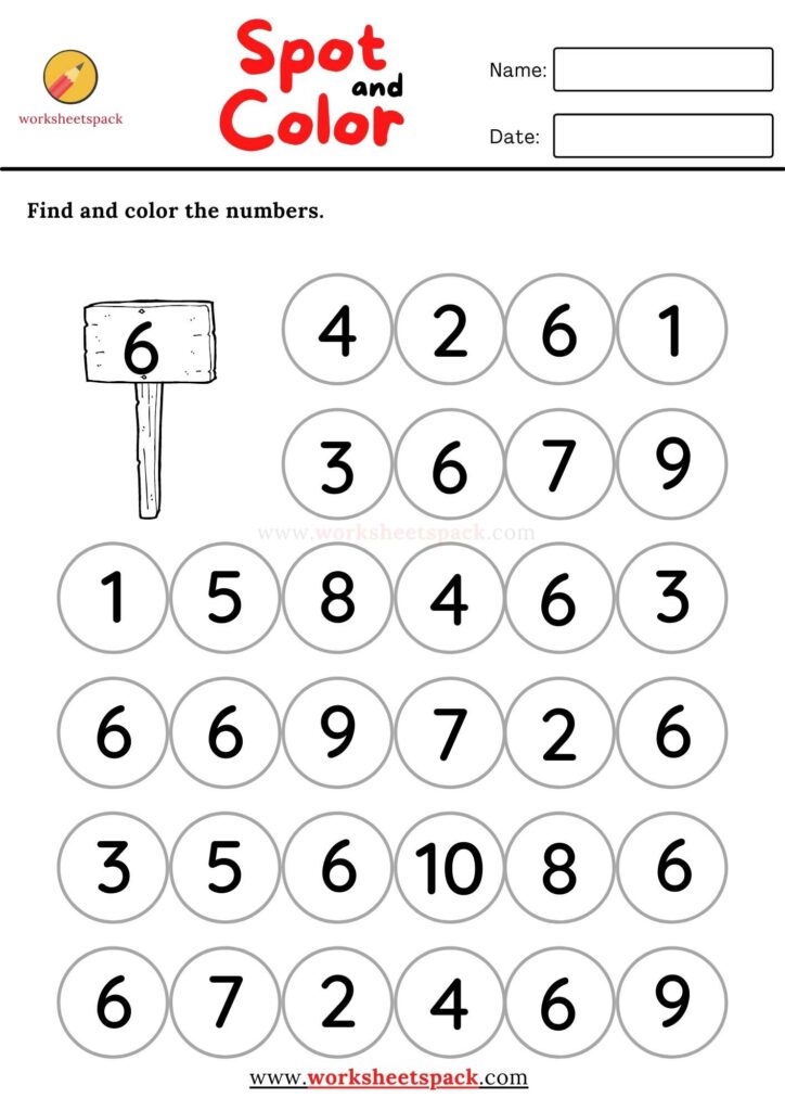 Preschool Number Worksheets 1 10 Worksheetspack