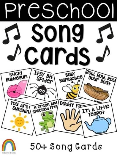 Preschool Song Cards Preschool Songs Preschool Circle Time