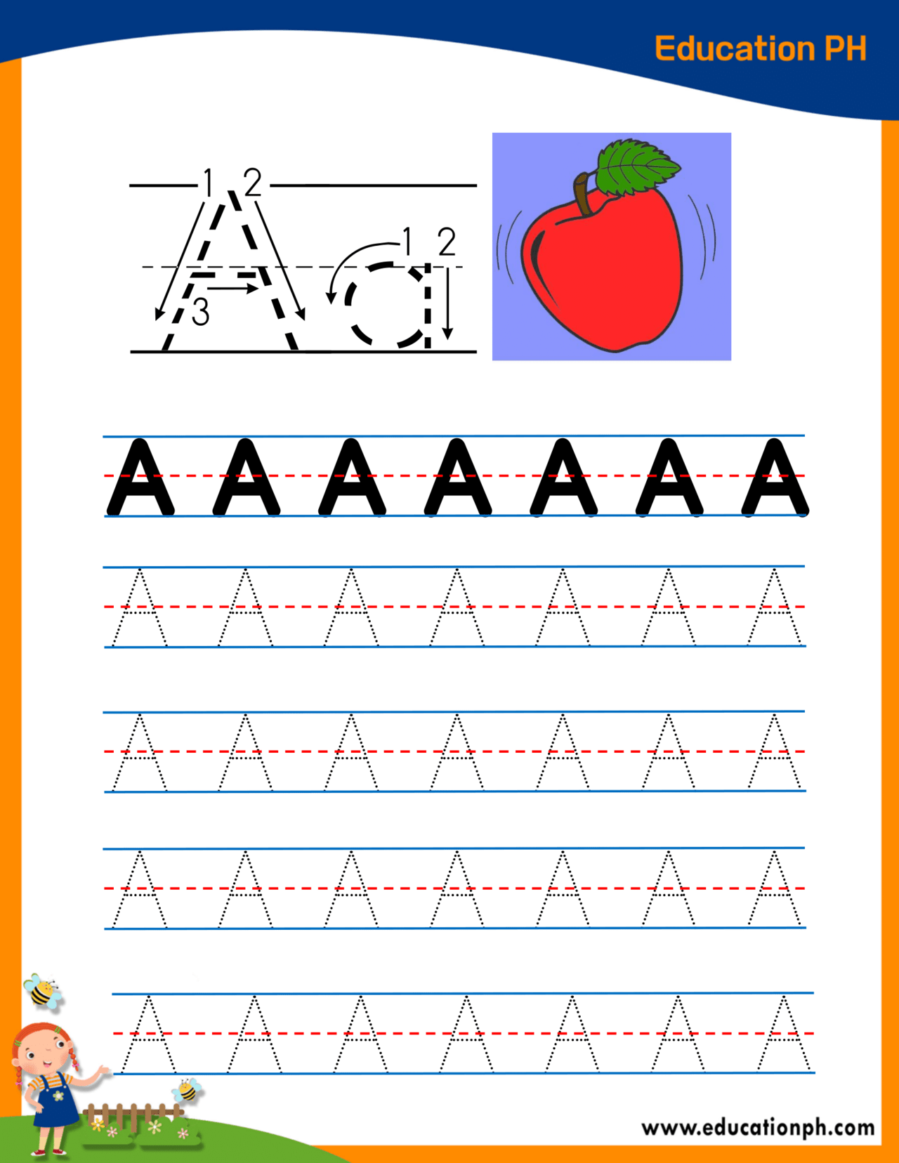 letter a preschool worksheets