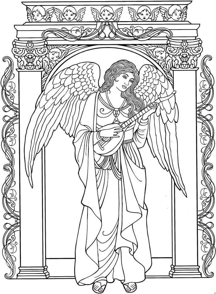 free angel coloring pages