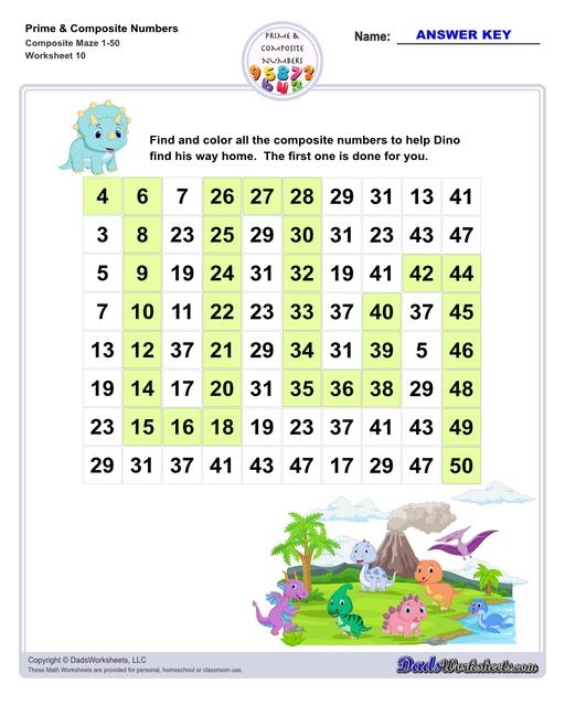 Prime And Composite Numbers Worksheets Library