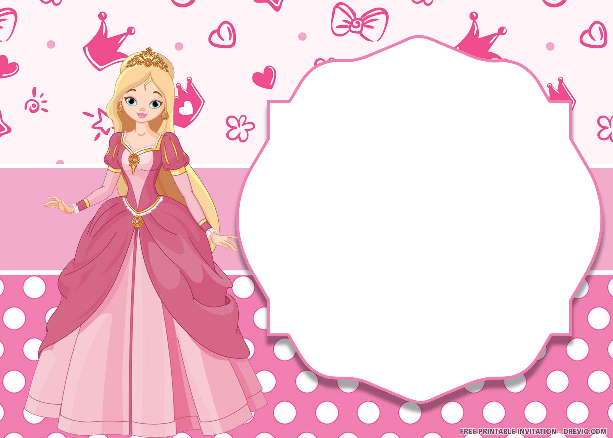Princess Birthday Invitation Templates Free