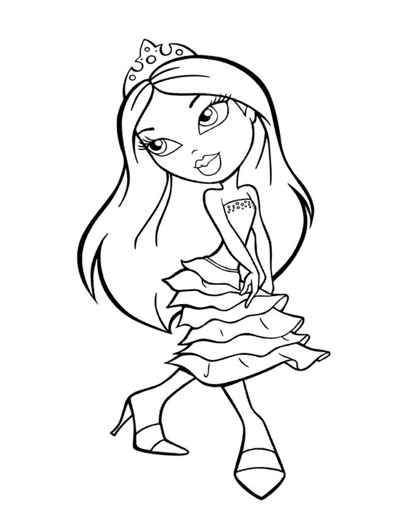 Coloring Pages Bratz Dolls