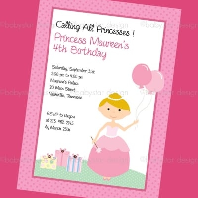Princess Invitation Templates Free