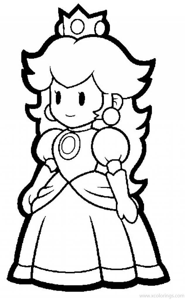 Peach Mario Coloring Pages