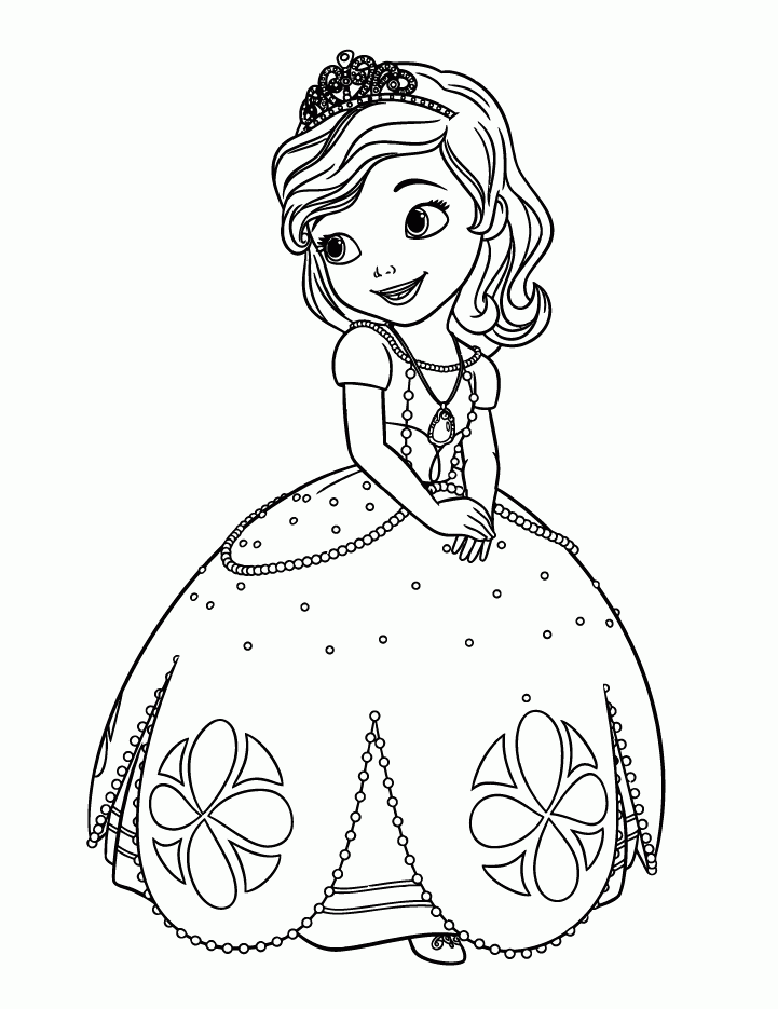 Princess Sofia Disney Coloring Page For Kids Sofia The First 