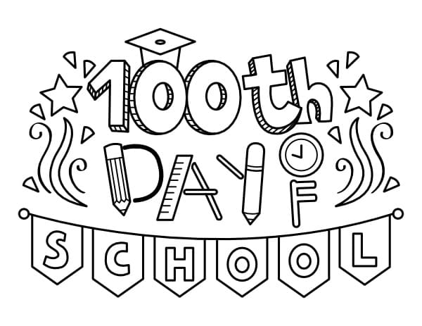 Print 100th Day Of School Coloring Page Free Printable Coloring Pages