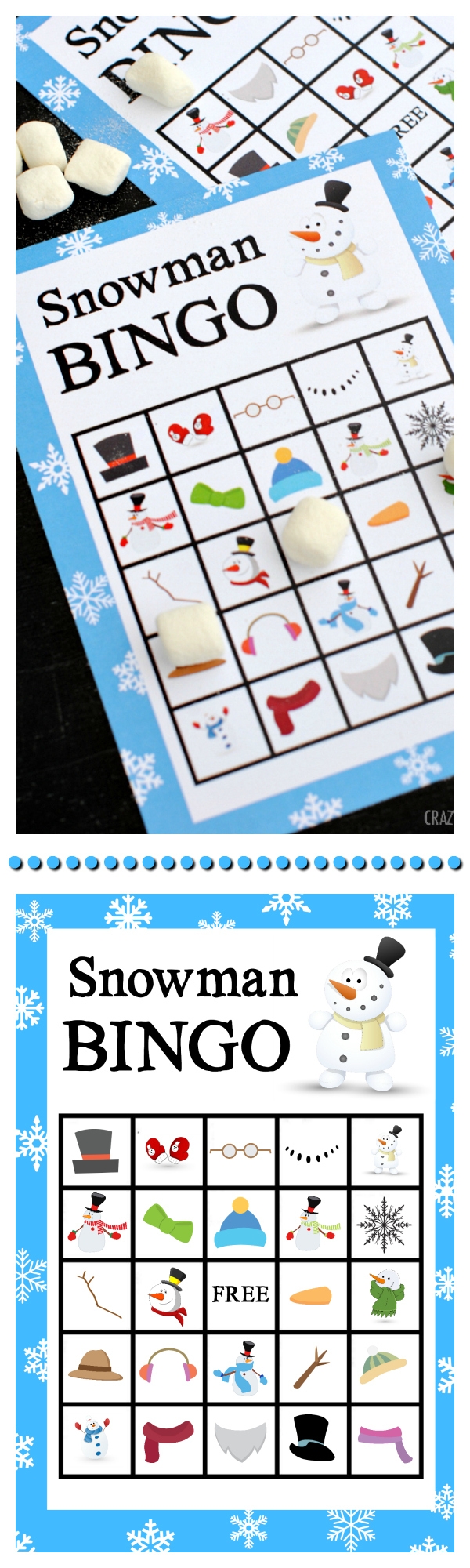 Print This Free Snowman Bingo Game To Play In The Winter Printable 