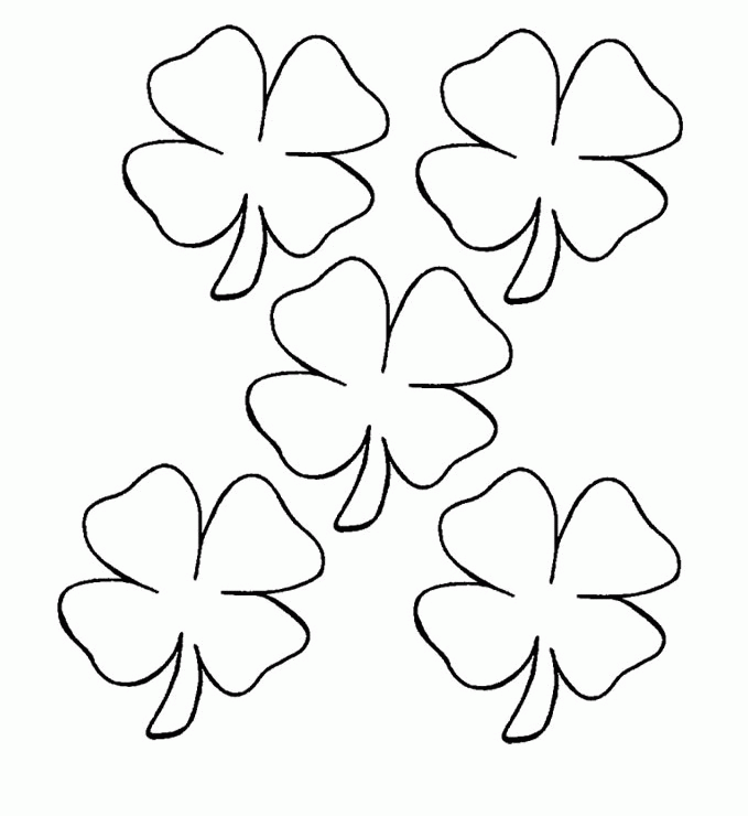 Printable 4 Leaf Clover Coloring Home