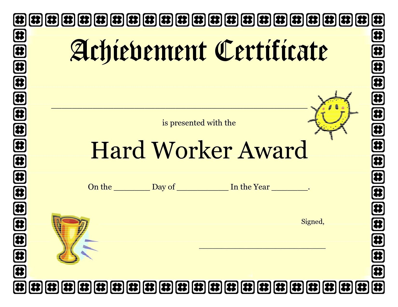 award certificate template free printable