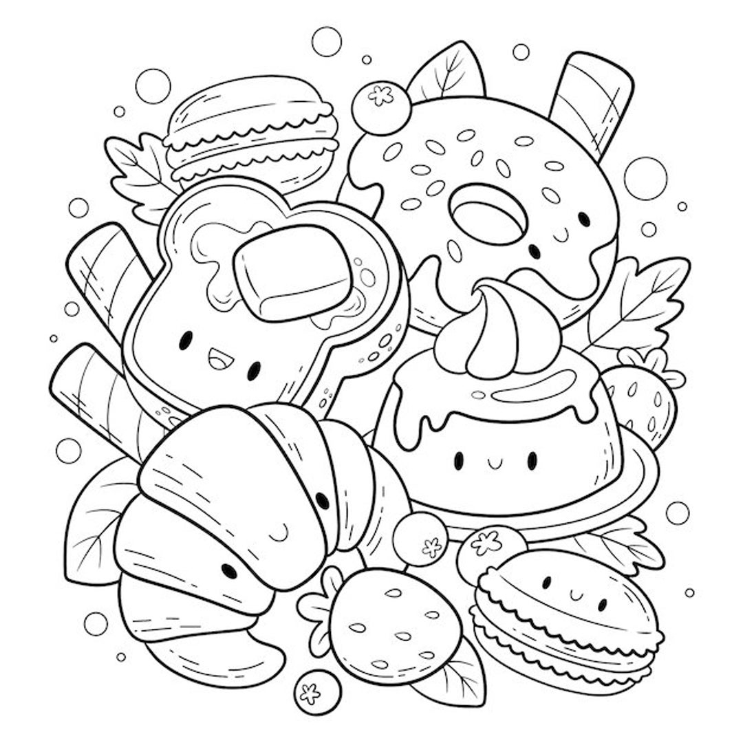 free food printable coloring pages