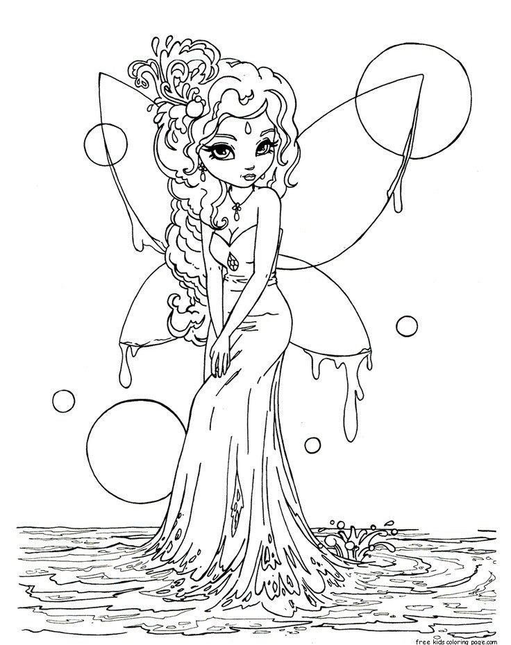 Printable Adult Coloring Pages Fairy Coloring Home