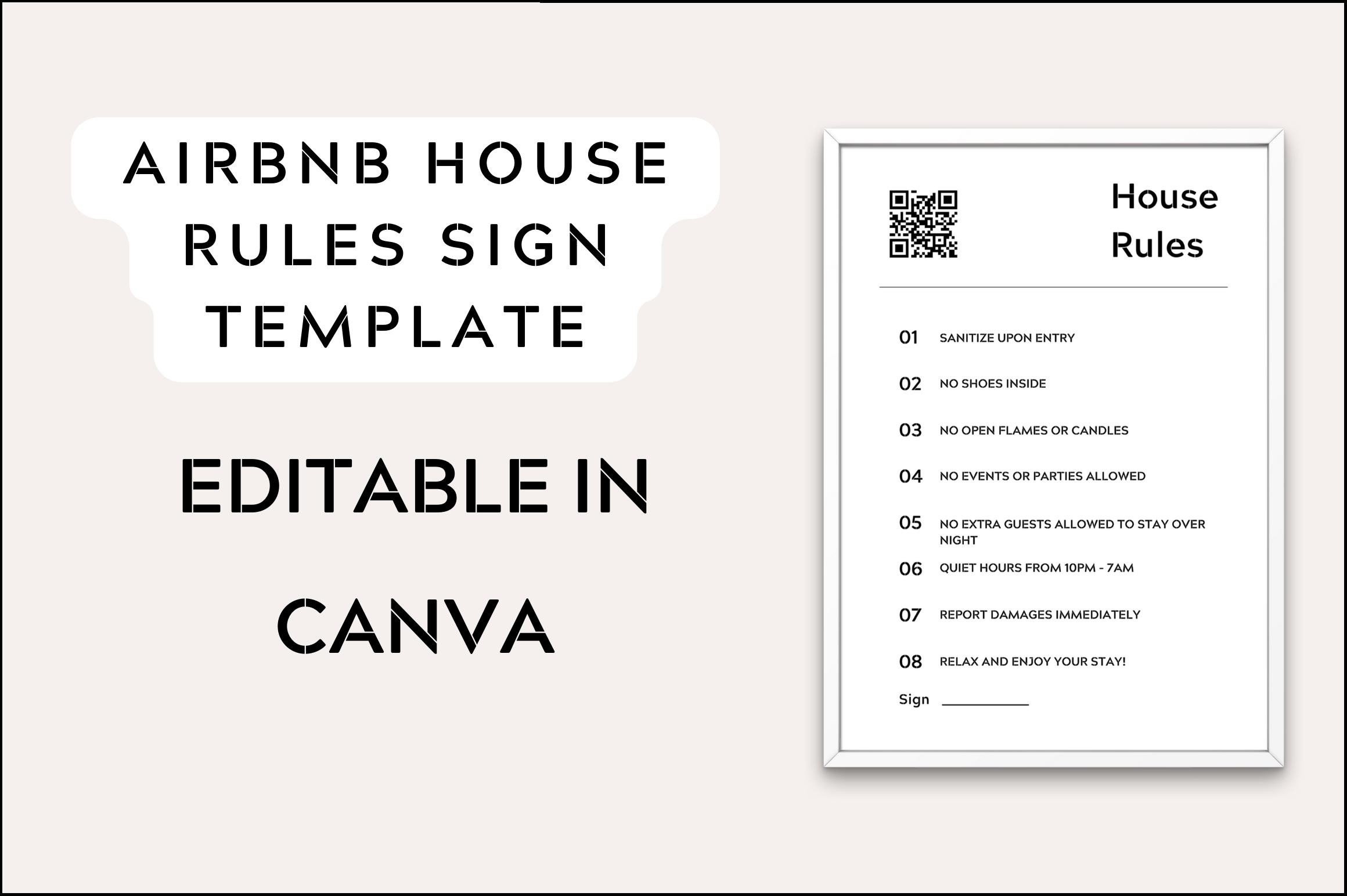 Printable Airbnb House Rules Template Free Printable