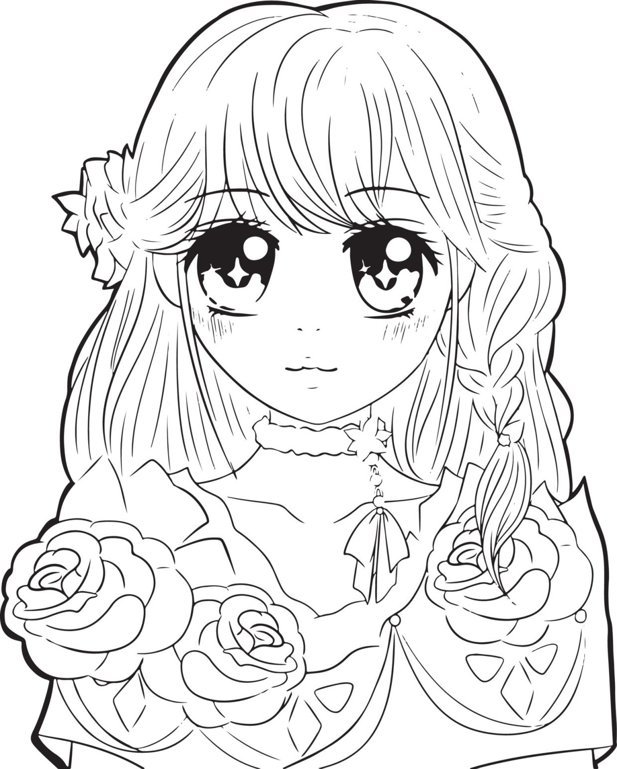 Anime Cute Coloring Pages
