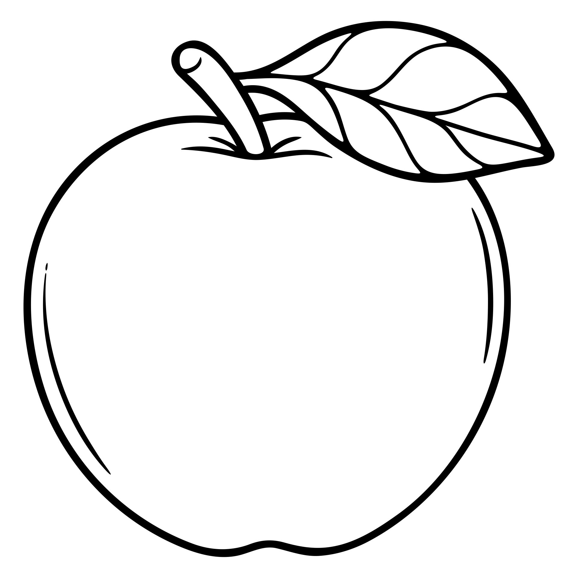 printable apple pictures to color
