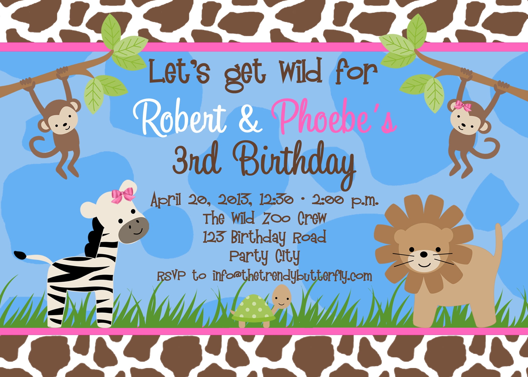 Printable Birthday Party Invitation Templates