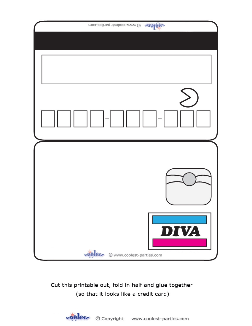 printable play credit card template