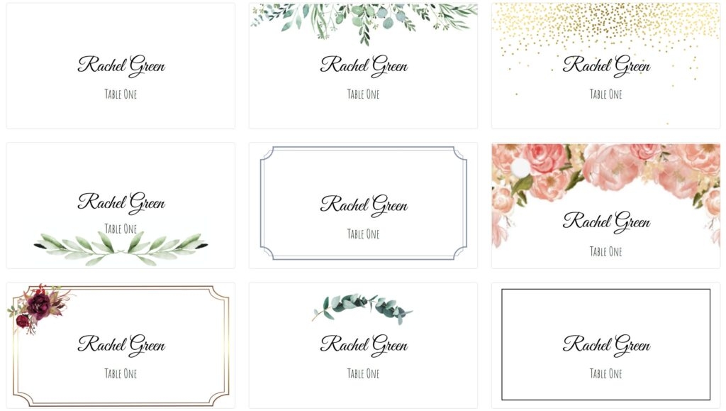 Printable Blank Place Card Template Printables Template Free