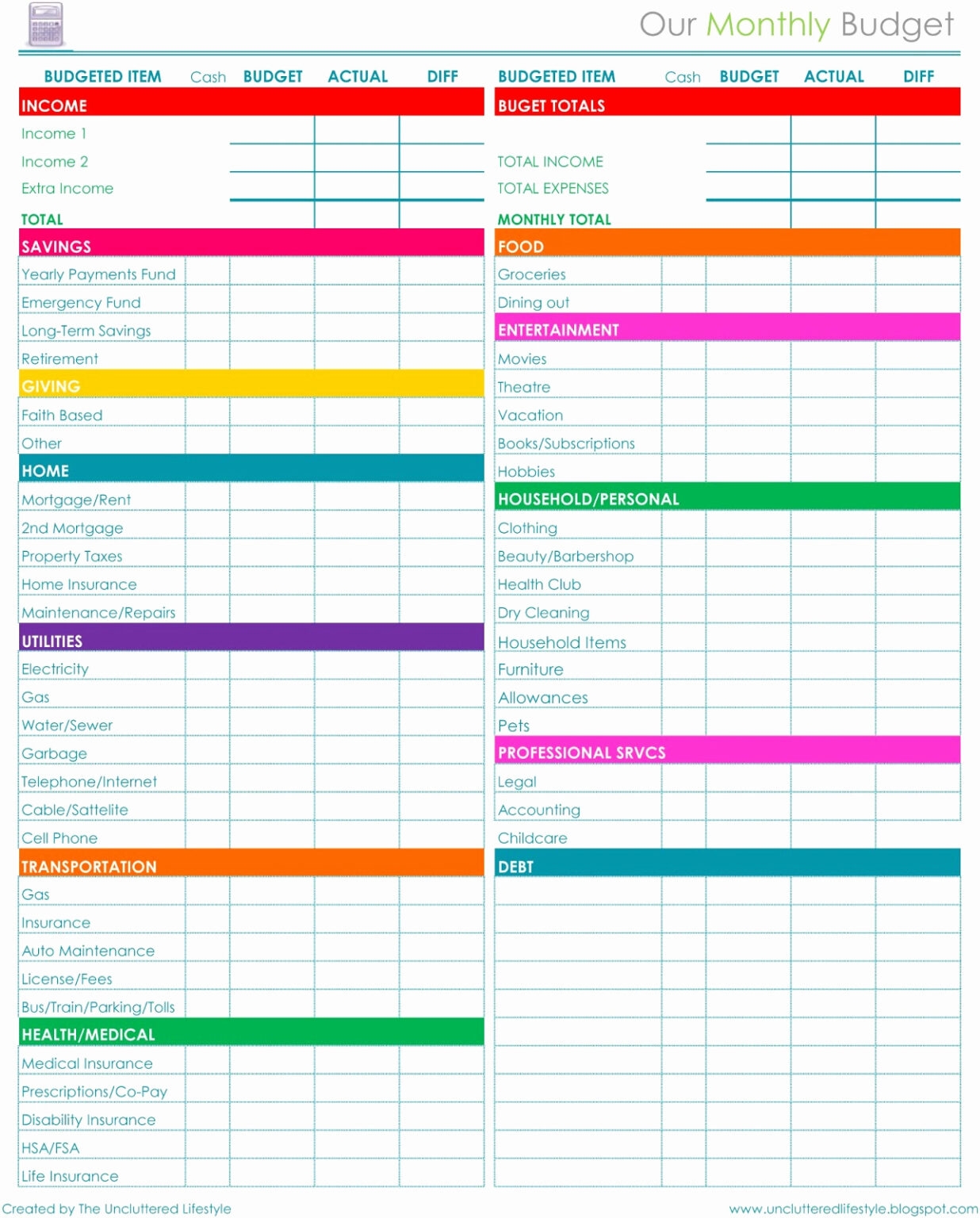 free printable budget worksheet dave ramsey