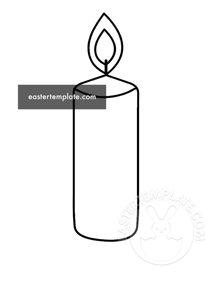 Printable Candle Template Easter Template