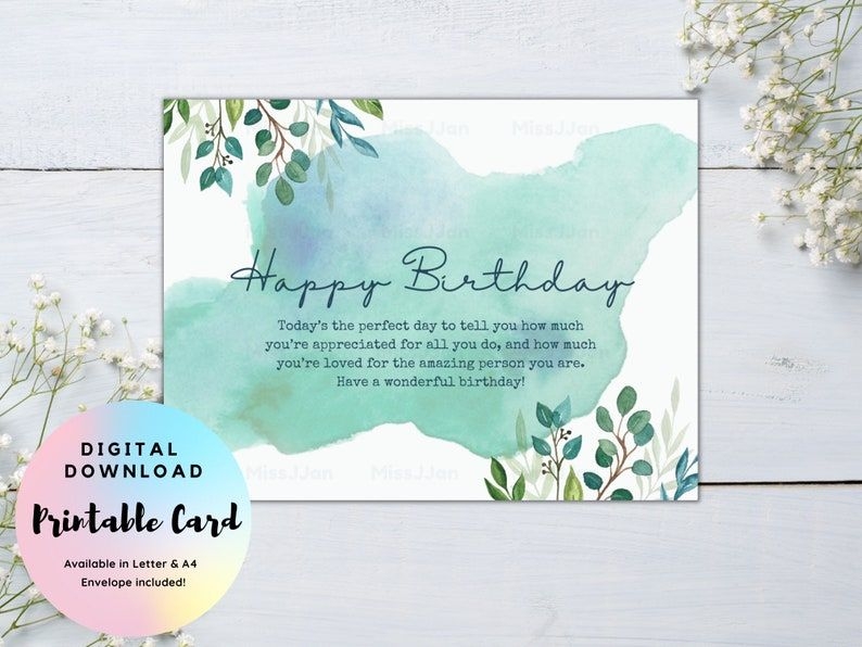 Printable Cards Printables Happy Birthday Today A4 Envelope Cute 